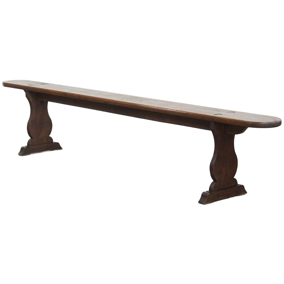 Geweldige Antieke Franse Halbank/ Bank Voor Aan De Eettafel image 1