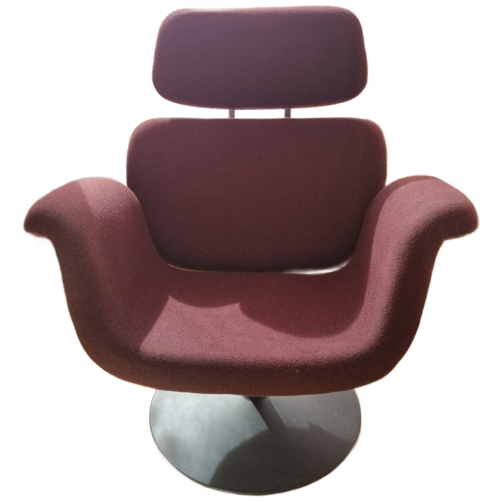 Artifort Grand Tulip Fauteuil, Pierre Paulin (kleur: Aubergine) image 1