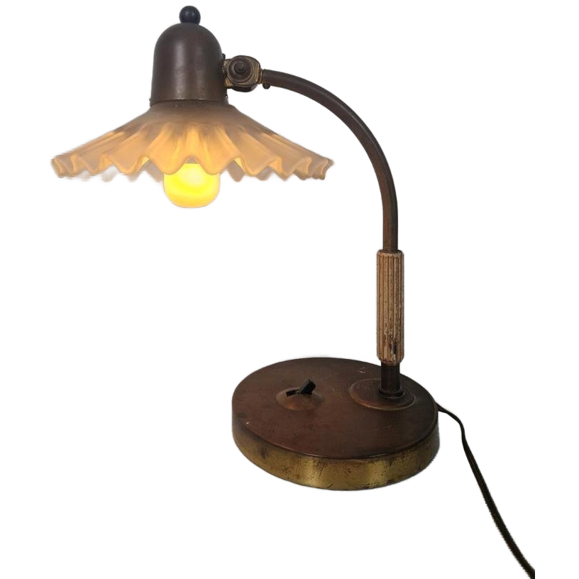 Jaren 30 Art Deco Bureau Lamp Notaris Lamp. image 1