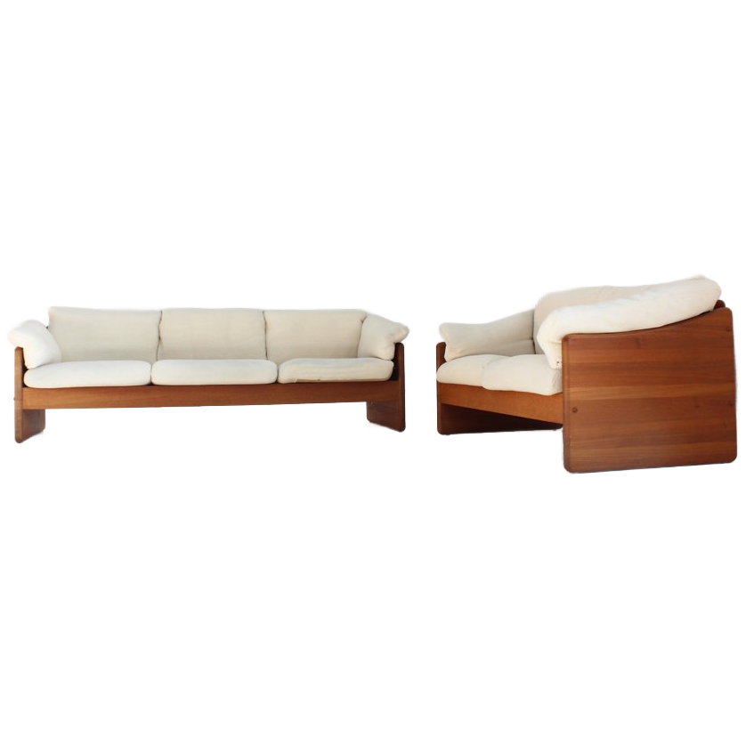 Vintage Deense Sofa Set Massief Teak Van Mikael Laursen 1960s image 1