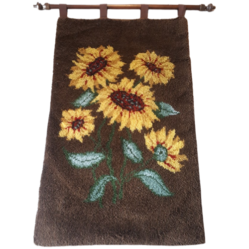 Vintage Wandkleed Wollen Wandkleed Met Zonnebloemen image 1
