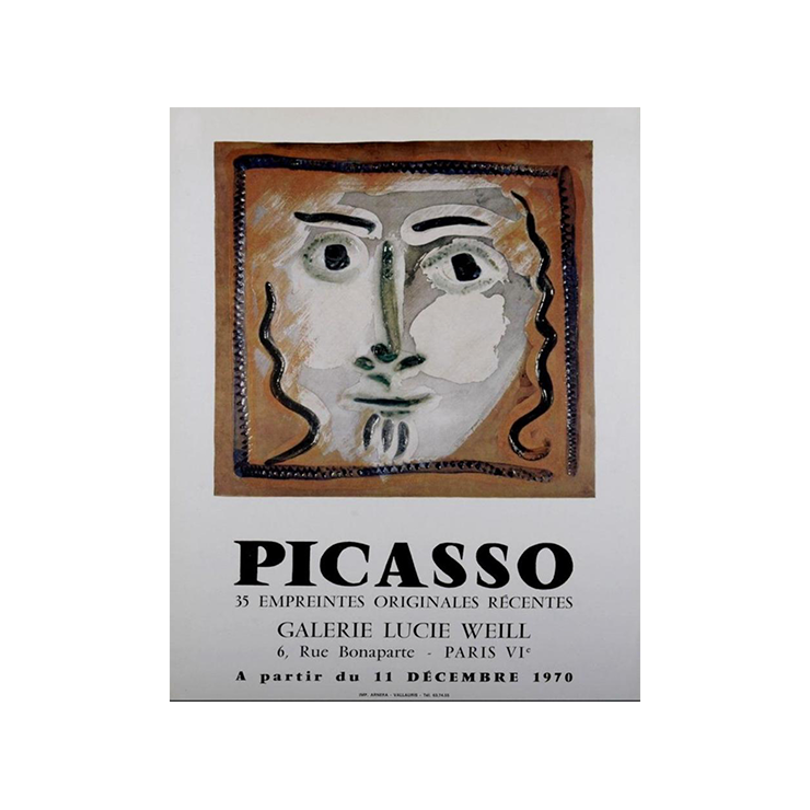 Originele Poster Picasso 1970 | Galerie Lucie Weill image 1