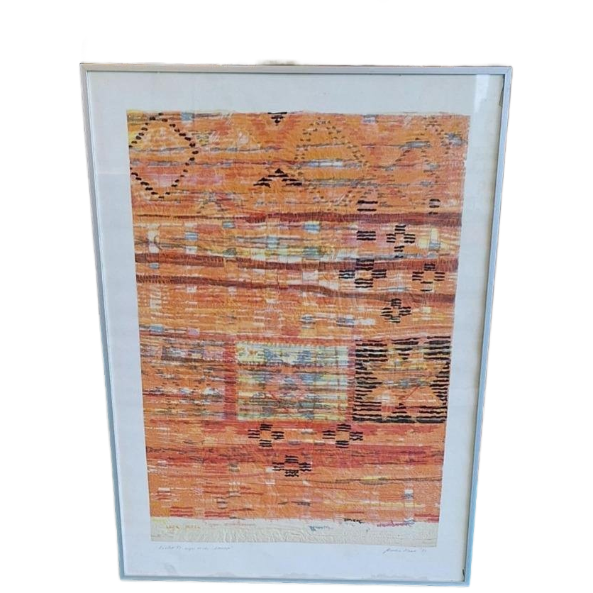 Litho Van Bertha Haak (1944-1921), Eigen Druk "kleedje" 1983 image 1