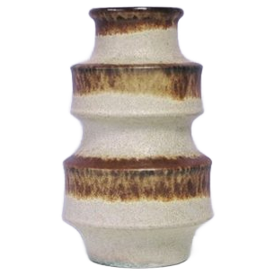 Bruin & Beige Pagode West Germany Vaas image 1