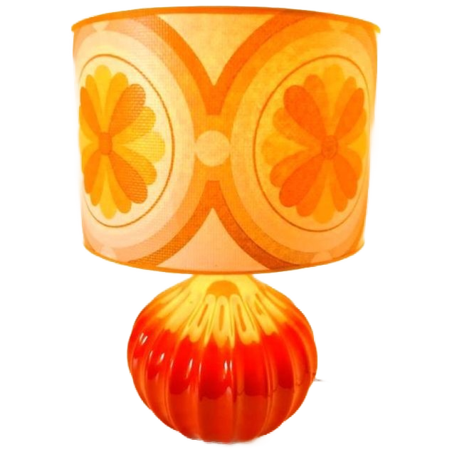 Retro Lamp Jaren 70 Stijl Schemerlamp Tafellamp image 1