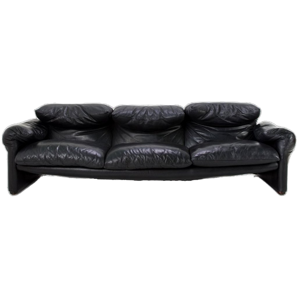 Cassina Maralunga 3-seater – Early Edition 1970s image 1