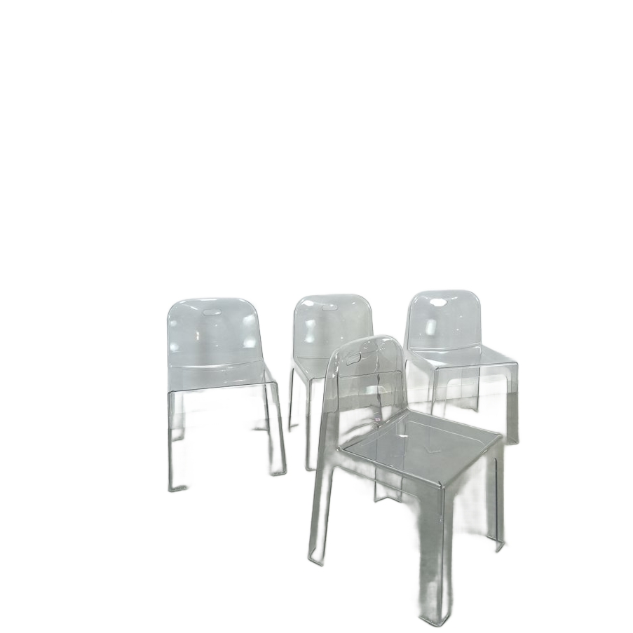 Design Plexiglas Stapelbare Stoelen Trono By Sottsass Associati 2005 Segis Italy image 1