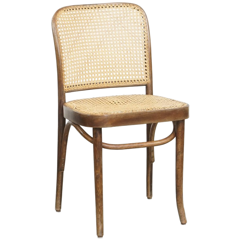 Tijdloos En Charmant Bistro Stoeltje In De Stijl Van Thonet Met Uniek Houten Frame image 1