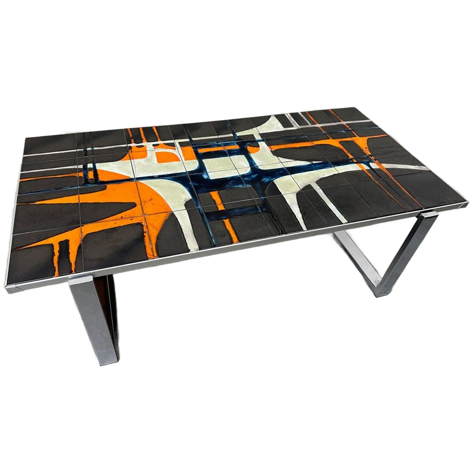 Vintage Salontafel – De Nisco – Keramiek image 1