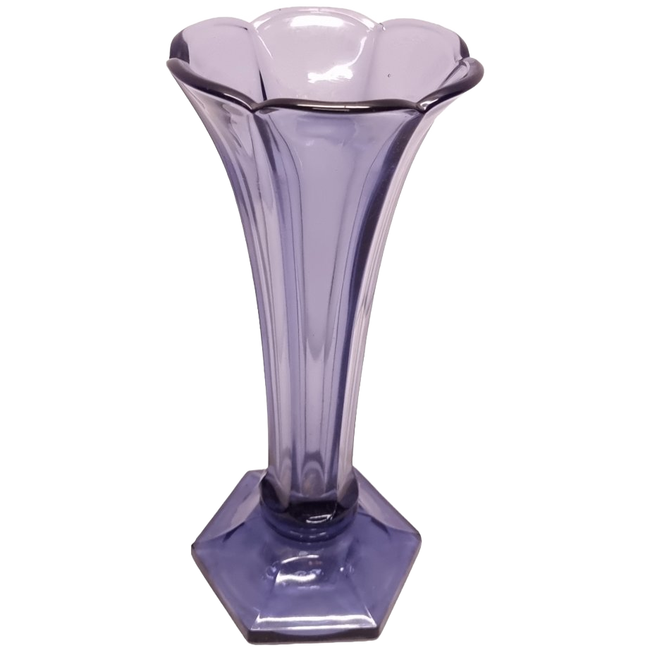Art Deco Vaas Val Saint Lambert Lila image 1