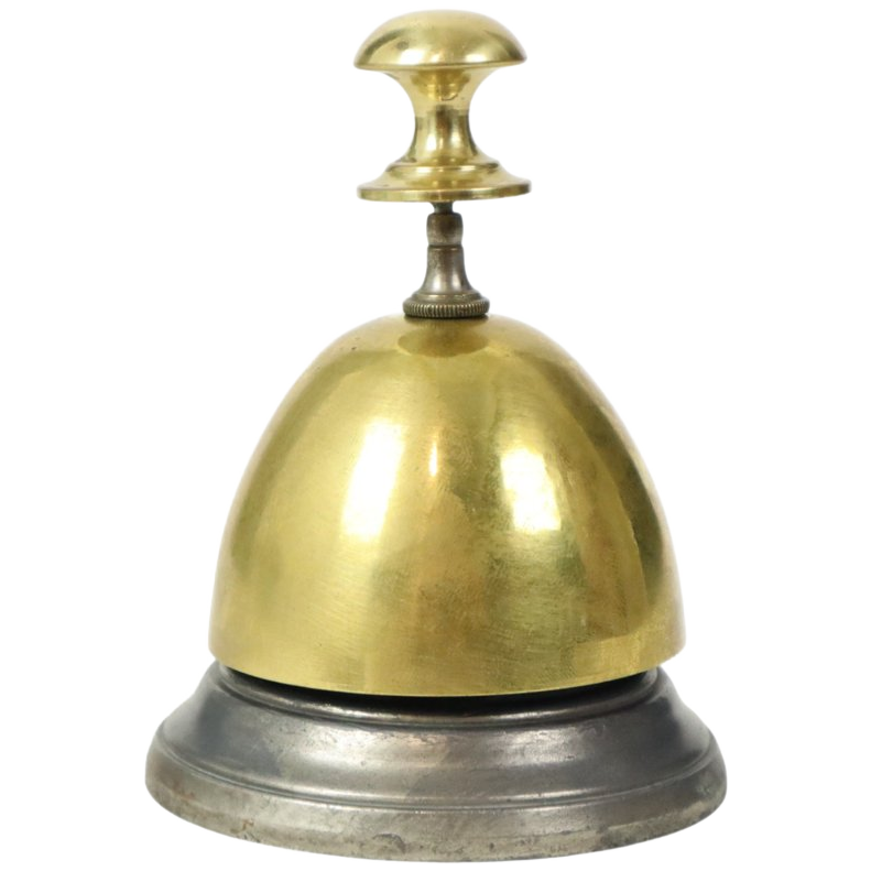 Messing En Metalen Hotelbel Receptiebel Mid-century image 1