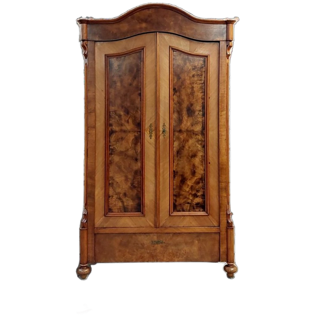 Antieke Noten Houten Art Deco Toogkast/linnenkast Julia image 1