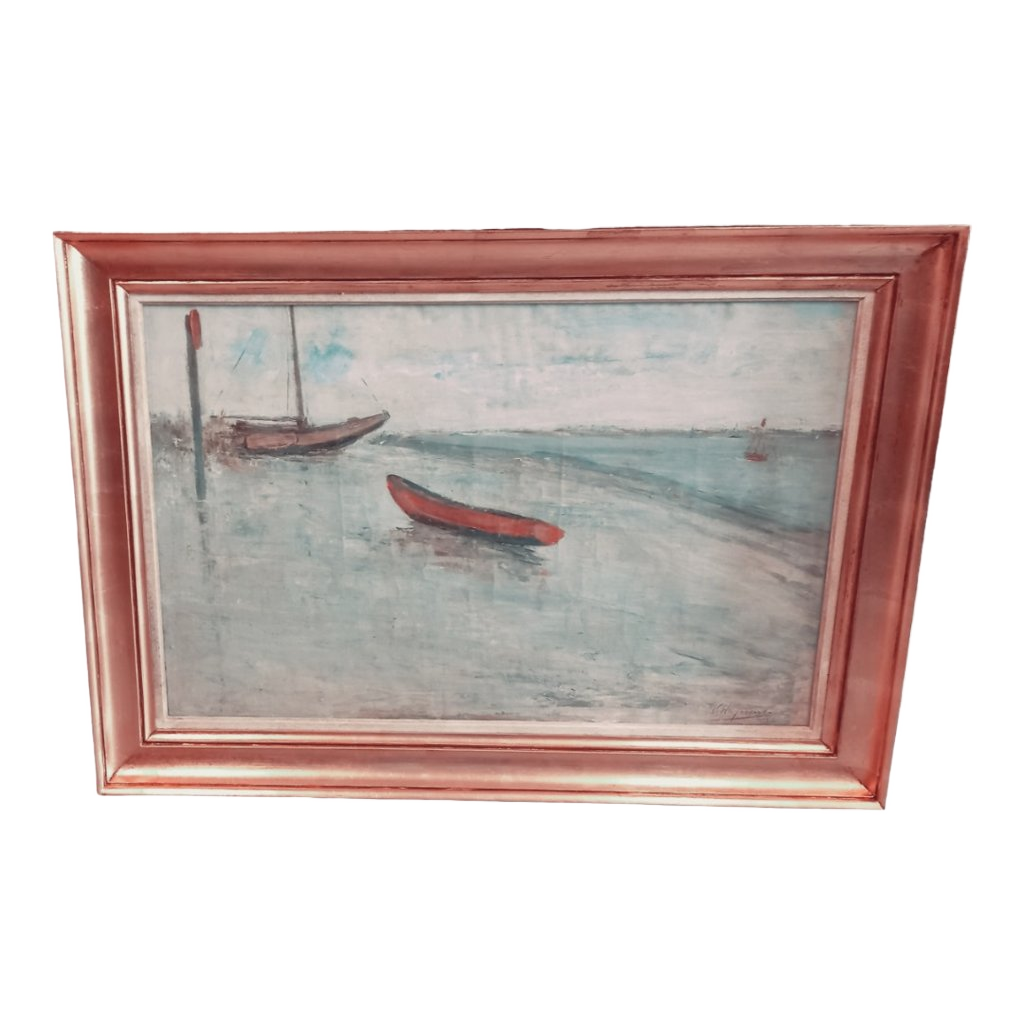 Karel Heymans (1899-1974) Bootjes Aan Het Strand image 1