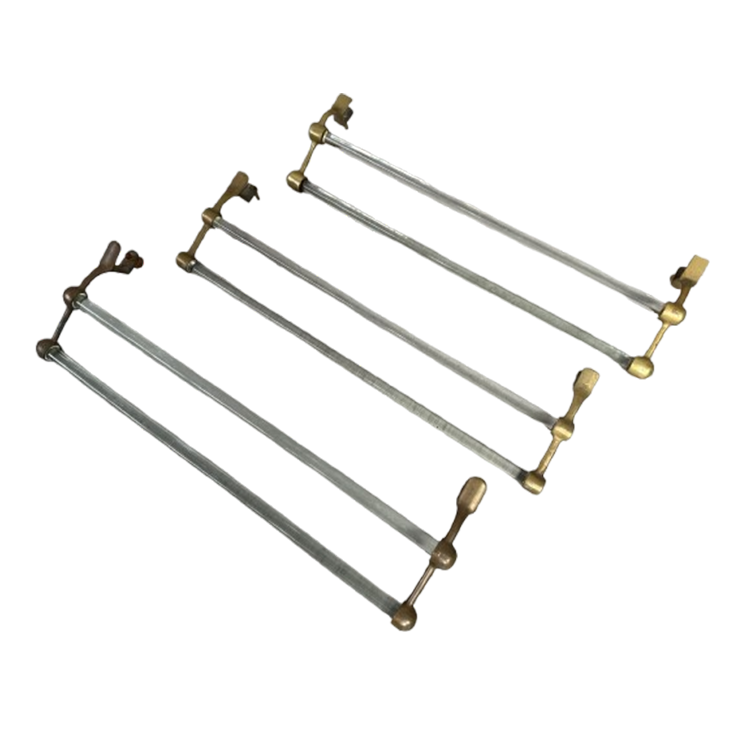 Art Deco Handdoekhouder – Glas En Messing image 1