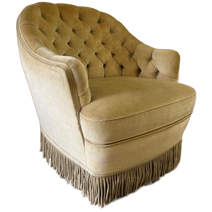 Vintage Fauteuil / Eenzit / Clubzetel Met Franjes image 1
