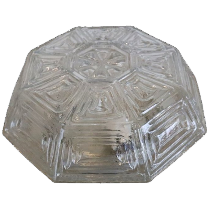 Vintage Nos Hexagon Plafondlamp Plafonniere Glas image 1