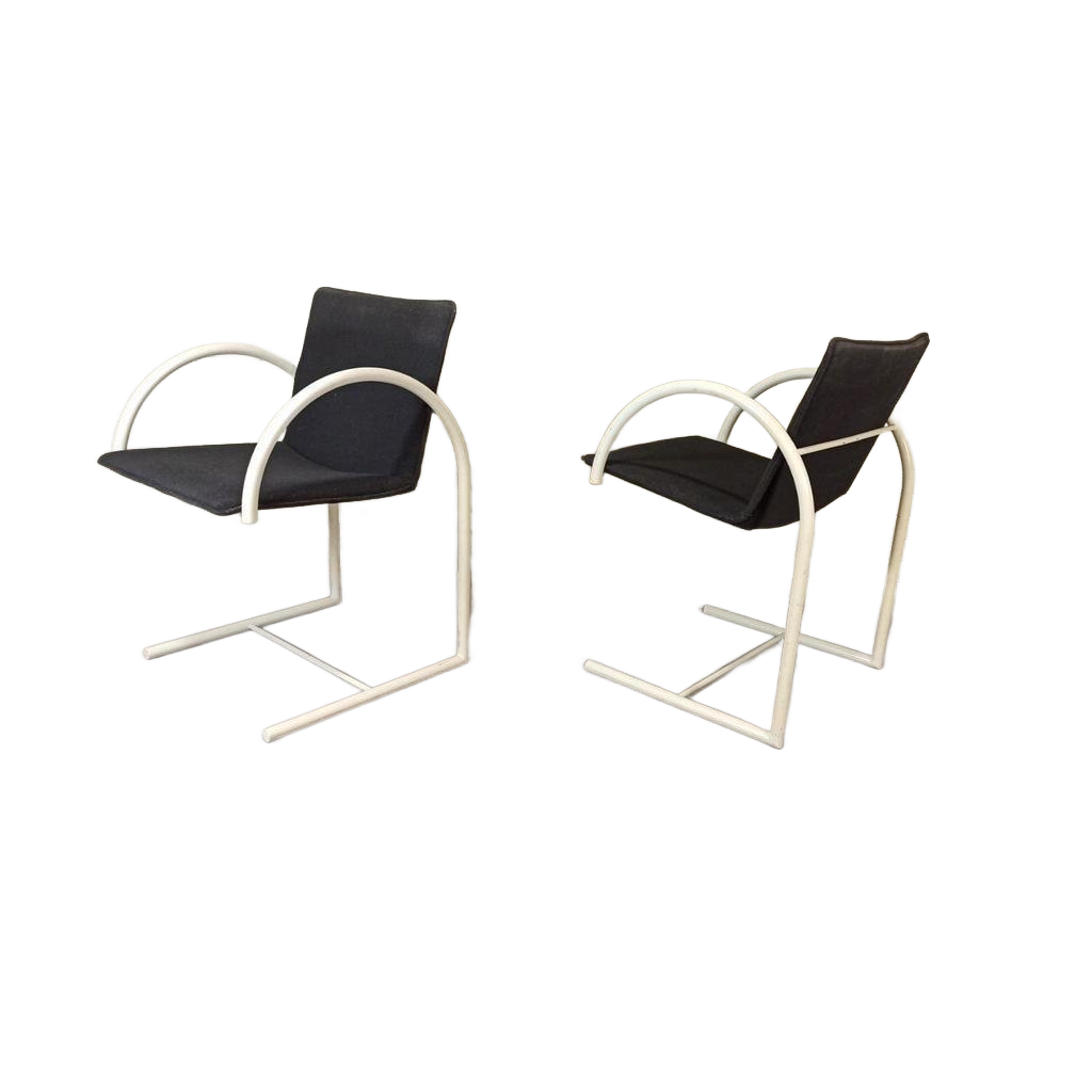 Set Van 2 Vintage Cirkel Stoelen, Metaform, Postmodern image 1