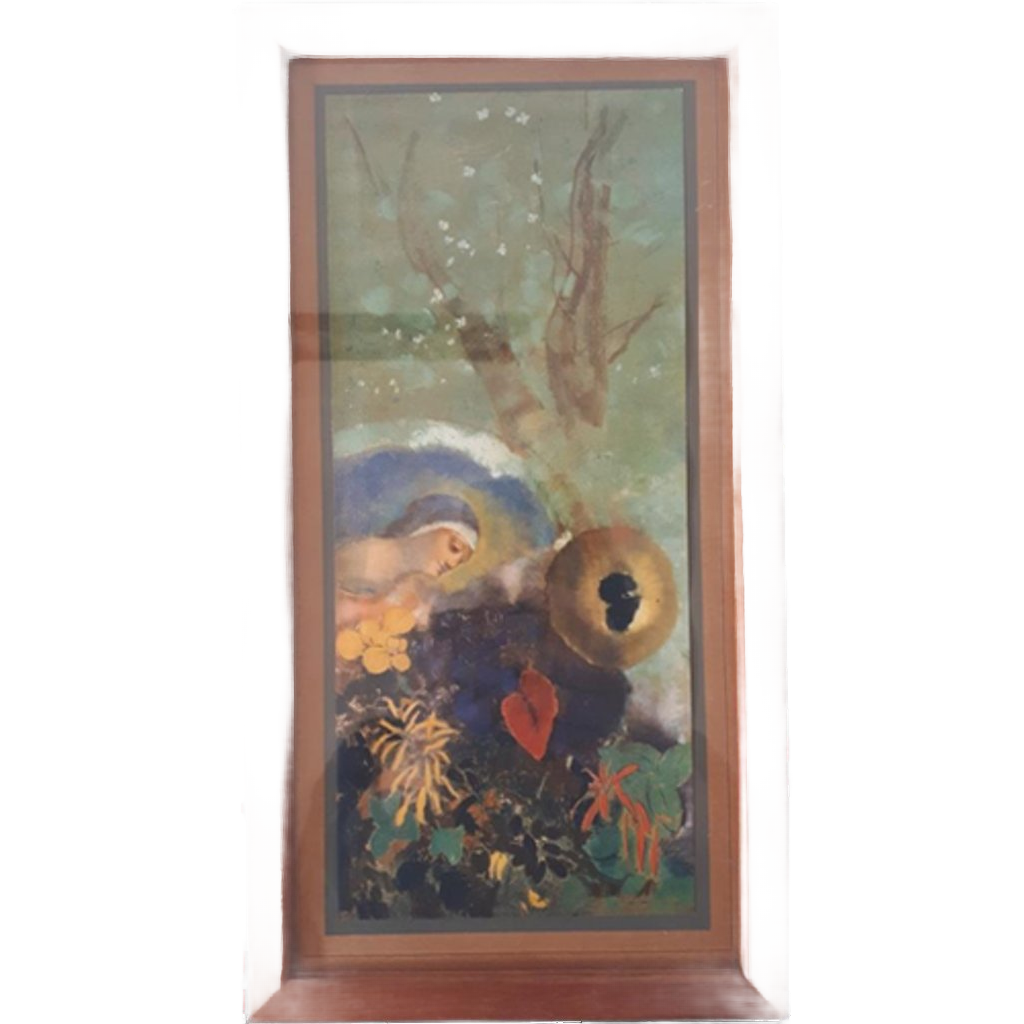 * Vintage Schilderij Met Prent Plaat In Lijst image 1