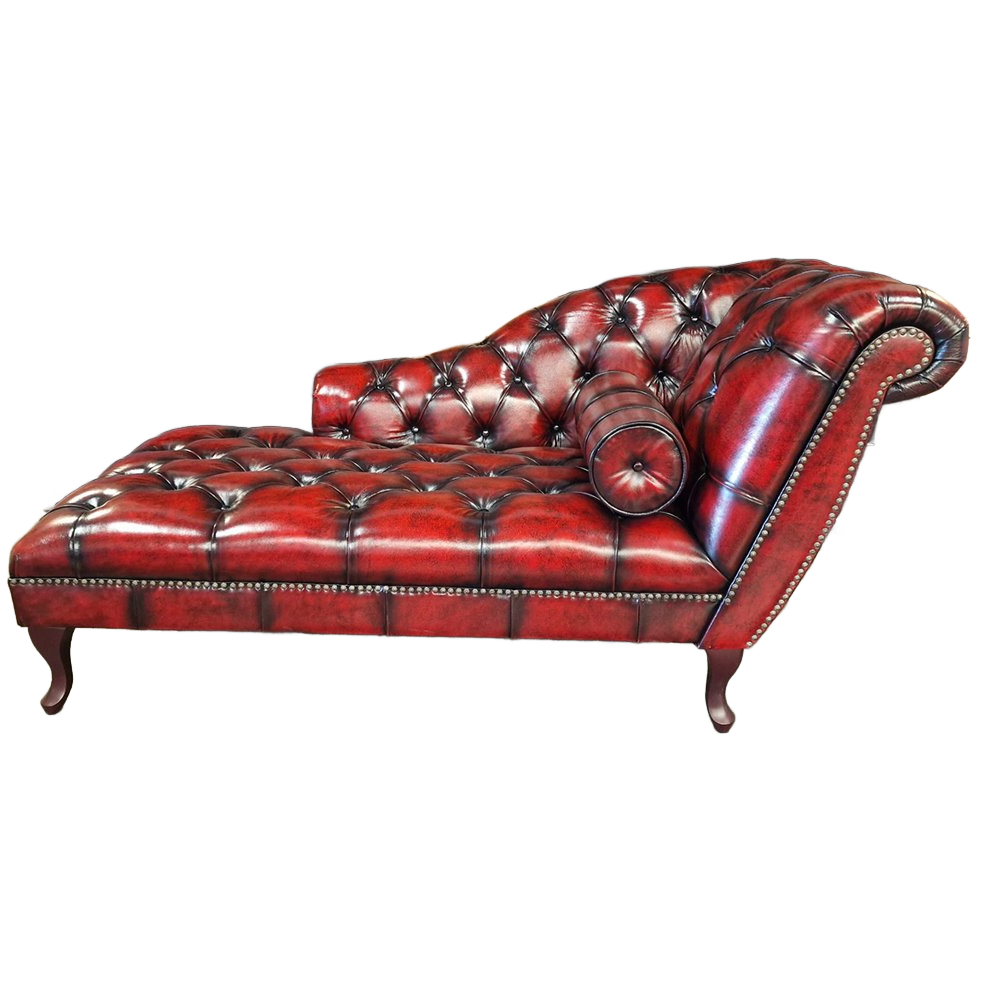 Chesterfield Daybed - Antiek Rood. Speciale Nagels image 1