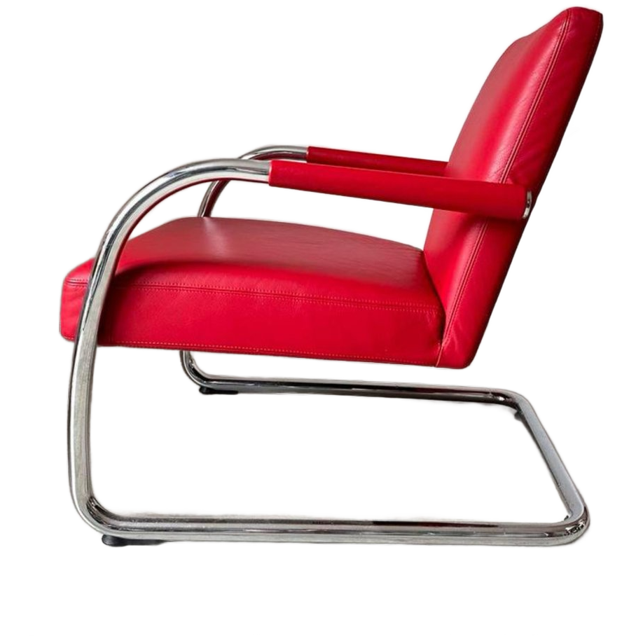 2x Vitra Visalounge Leather Armchairs By Antonio Citterio image 1