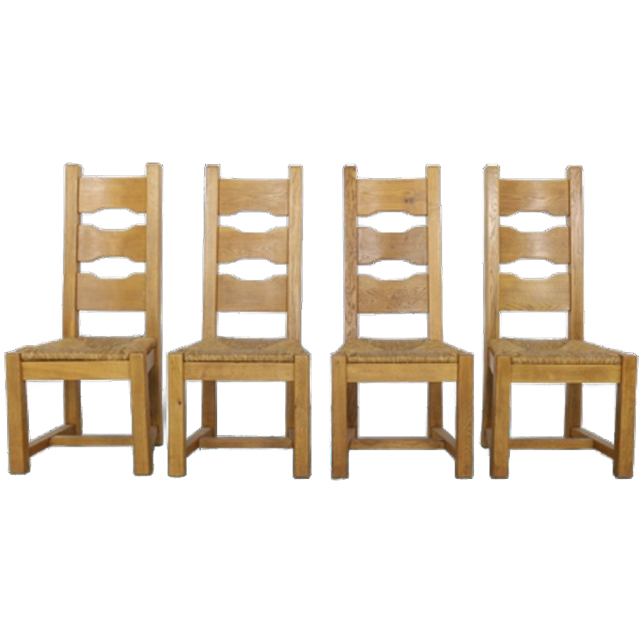 4x Vintage Eetkamerstoelen Brutalist 1970s image 1