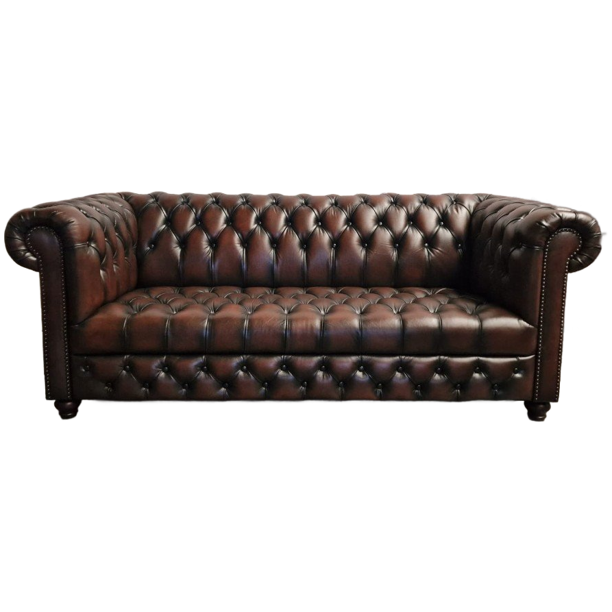 Chesterfield Brighton 3-zits – Knopenzit – Antiek Bruin image 1