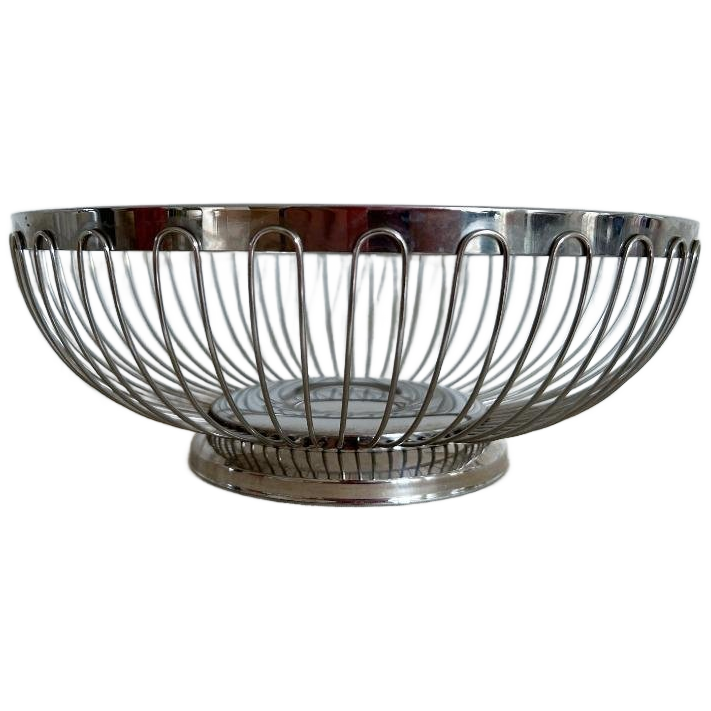 Rvs /chroom / Zilver Draadmand / Broodmand / Fruitschaal image 1