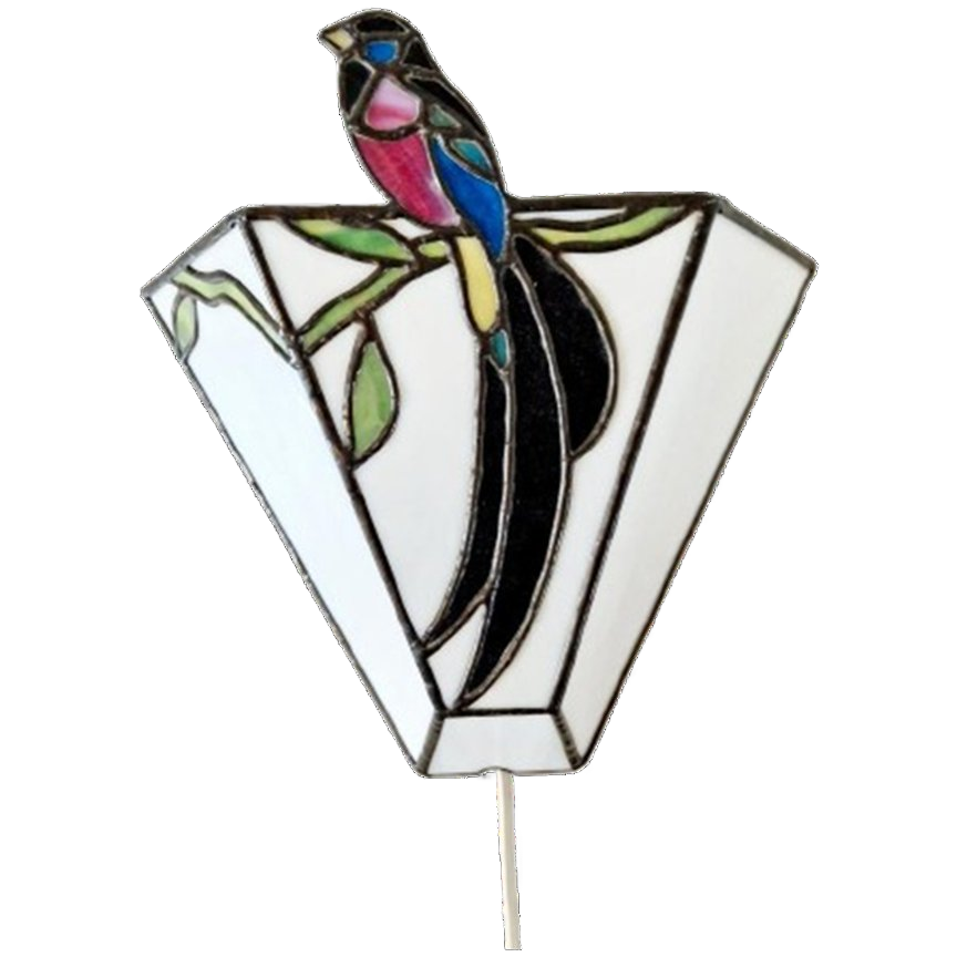 Vintage Wandlamp Glas In Lood / Tiffany Stijl image 1