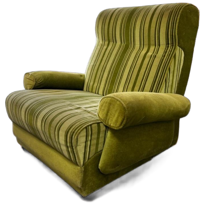 Vintage Groene Eenzit / Zetel / Fauteuil image 1