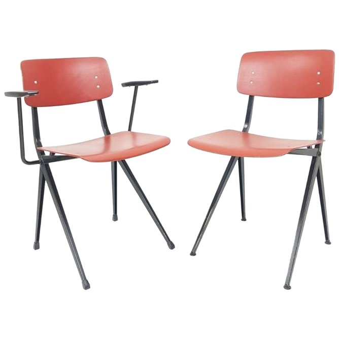 2 Marko Stoelen Model S201 Setprijs | Armleuning Ossenbloed image 1