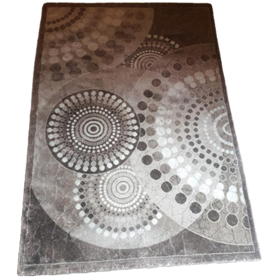 Retro Vloerkleed Taupe Creme Bruin Mandala Vloerkleed image 1
