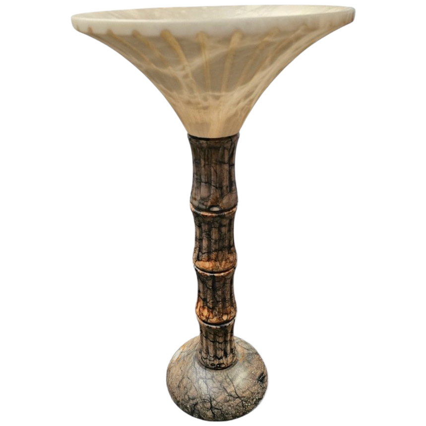 Pegasan Alabaster Table Lamp / Chalice Lamp / Spain - 70's image 1