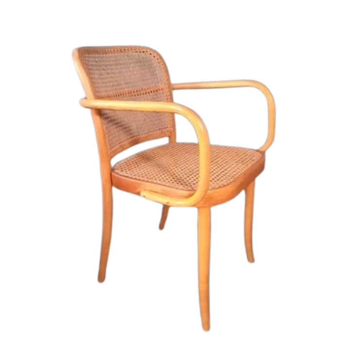 Thonet Ligna Stoeltje Beukenhout Webbing 60s Vintage image 1