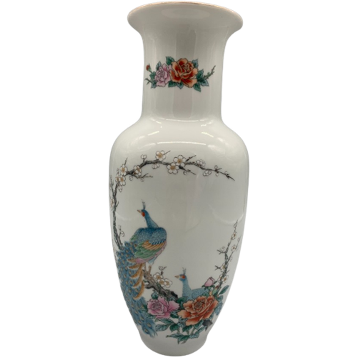 Grote Witte Japanse Vaas Pauwen image 1