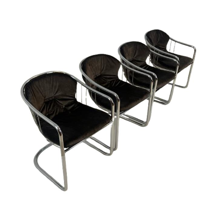 Set Of 4 Gastone Rinaldi Dining Chairs For Rima image 1