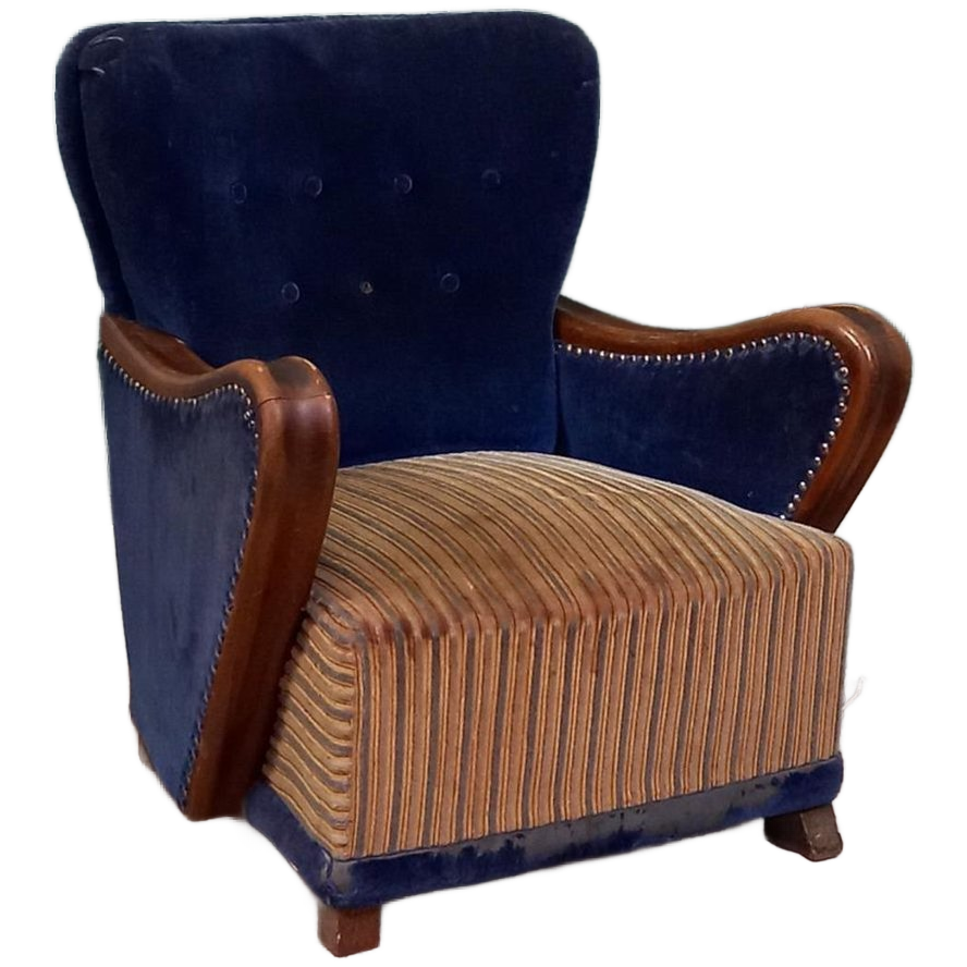 Uniek Frans Antiek Art Deco Kinderfauteuiltje image 1