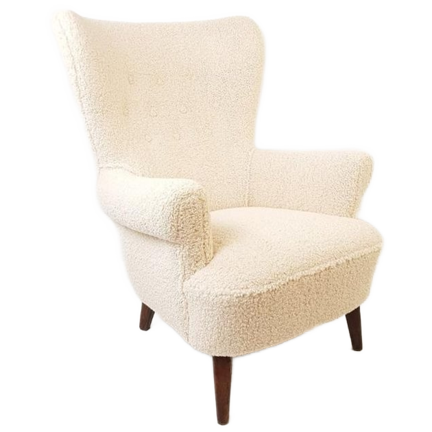 Artifort Fauteuil Theo Ruth Heren Model | Teddy Stof Crème image 1
