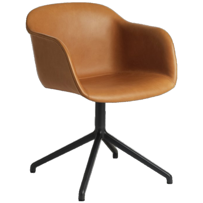 Muuto / Fiber Armchair / Swivel Base / Cognac image 1