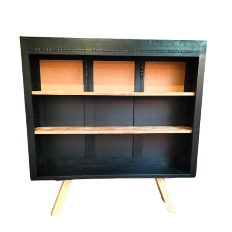 Zwarte Servieskast, Boekenkast, Displaykast image 1