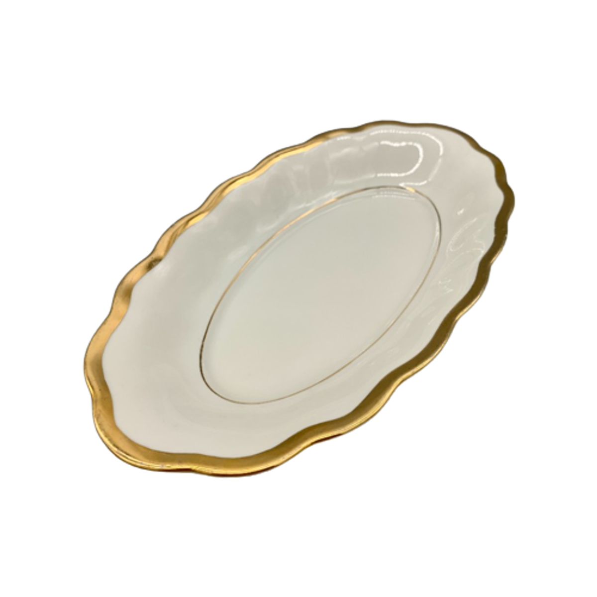 Koenigszelt Vintage Serveerschaaltje Roomwit/goud image 1