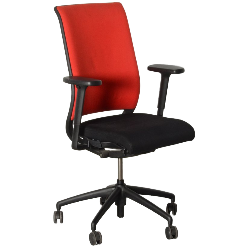 Interstuhl 162H Bureaustoel, Zwart / Rood, 1D Armlegger image 1