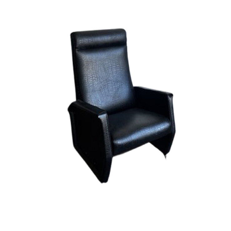 Mid-century Fauteuil 🖤 Zwarte Skai image 1