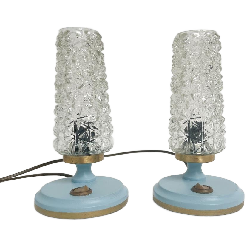 Set Van 2 Gerestaureerde Gebr. Mölle Nachtlampjes, 1960's image 1