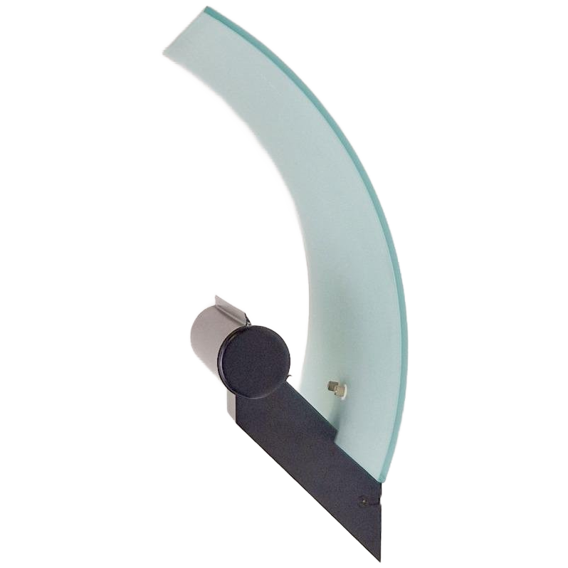 Postmodern Hillebrand Design Metaal Glas Wandlamp ‘80 Lamp image 1