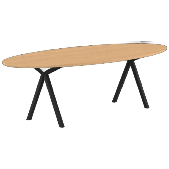 Studio Henk Eettafel Slim X Type Hardwax Olie Naturel, Ovaal image 1