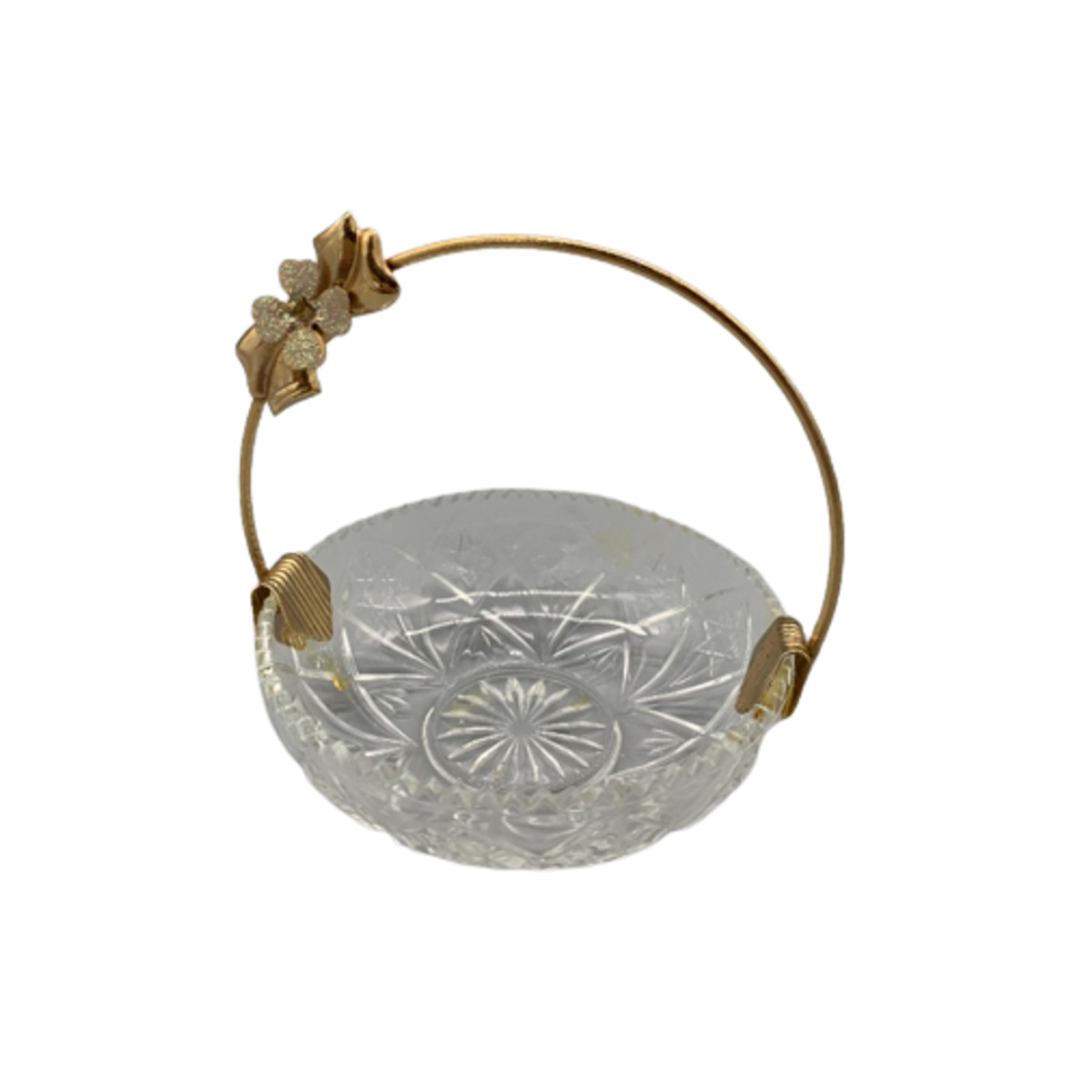 Vintage Mandje Bonbonschaaltje Persglas image 1
