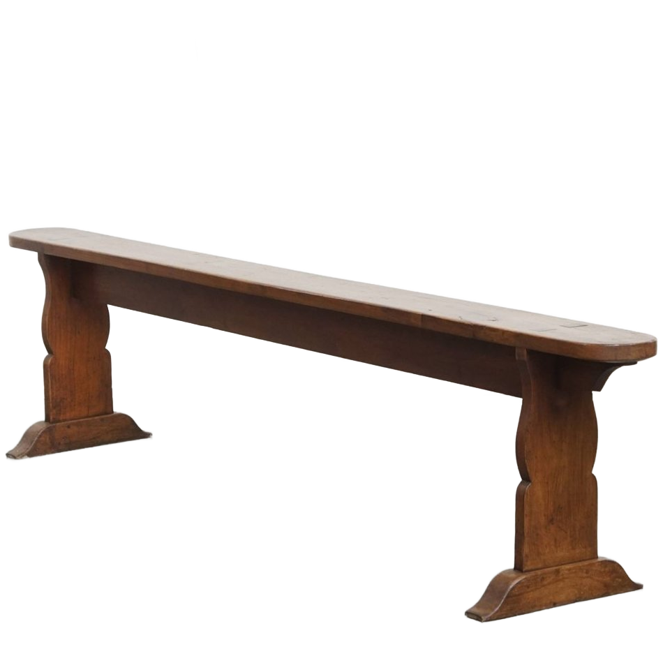 Stijlvolle En Tijdloze Antieke Halbank/ Bank Voor Aan De Eettafel Met Een Mooi Patina image 1