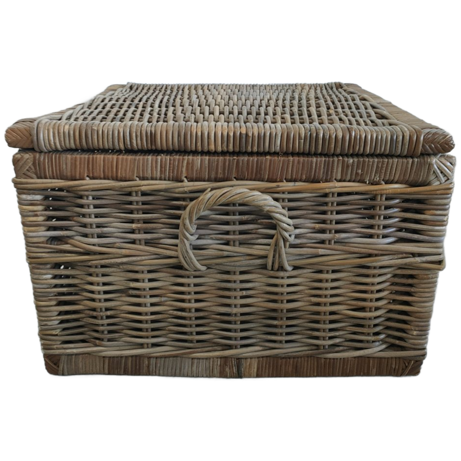 Grote Rieten Opbergmand Met Deksel image 1