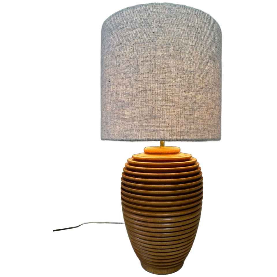Vintage Xl Tafellamp – Hout image 1