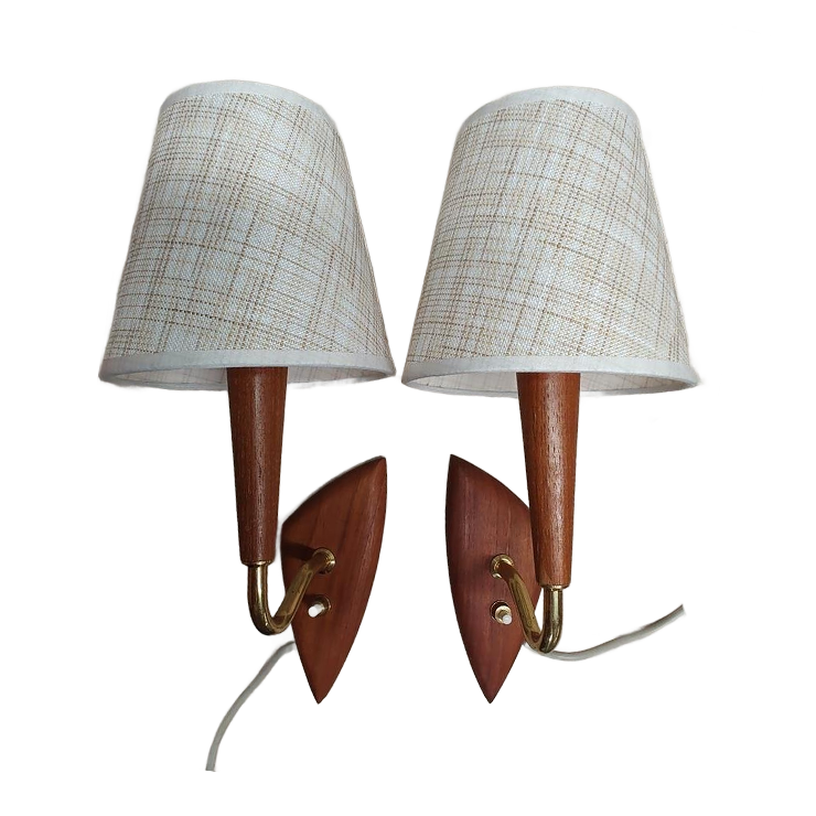 Teak Wandlampjes image 1